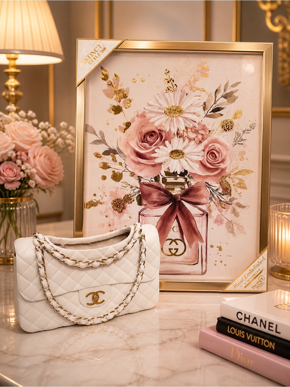 Framed Art and a Vase